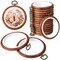 15 Pcs 6 Inch Round Embroidery Hoops Frame Circle Rubber Hoops Ring Display Cross Stitch Ornament Imitated Wood Frame Kits for Christmas Halloween Craft Sewing DIY Hanging Gifts